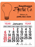 Adhesive Peel-N-Stick® Calendar with Light Bulb