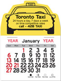 Taxi design Adhesive Peel-N-Stick® calendar