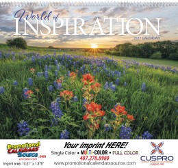 World of Inspiration with Bible Verses Calendar, , Spiral promotional calendar – Religion Theme Calendars – 2026