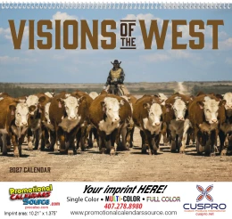 Visions of the West Spiral Calendar promotional calendar – Western Art Calendars – 2027