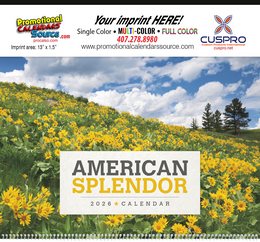 American Splendor Promotional Calendar  promotional calendar – America Scenic Calendars – 2026