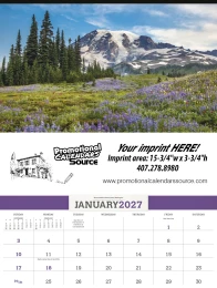 American Splendor with Date Blocks Scenic Wall Calendar promotional calendar – America Scenic Calendars – 2027
