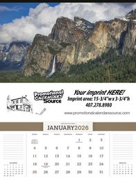 American Splendor Executive Large Wall Calendar w Notes Area, Size 17x23 promotional calendar – Monthly View Executive Calendars – 2026
