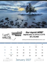 Americas Charm Large Executive Calendar promotional calendar – Monthly View Executive Calendars – 2027