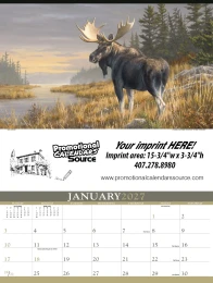 Wildlife Art by the Hautman Brothers Executive Large Calendar promotional calendar – Monthly View Executive Calendars – 2027