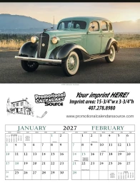 2 Month View Calendar Antique Cars promotional calendar – 2 Month View Executive Calendars – 2027