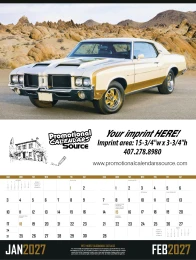 Muscle Cars Large 2 Month Promotional Calendar promotional calendar – 2 Month View Executive Calendars – 2027
