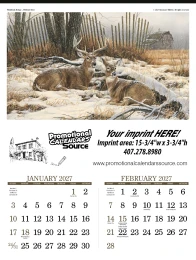 Wildlife Art 2 Month View Promotional Calendar promotional calendar – 2 Month View – 2027