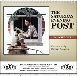 The Saturday Evening Post Deluxe Pocket Wall Calendar, Size 12x21 promotional calendar – Pocket Wall Calendars – 2026