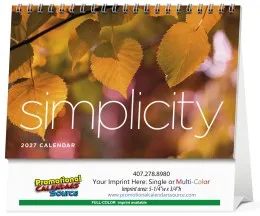 Simplicity Large Promotional Desk Calendar  promotional calendar – Tent Desk Calendars – 2027