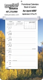 Weekly Memo Calendar Custom Printed, Autumn Scenic Theme, 7x13 promotional calendar – Memo Style Calendars – 2027