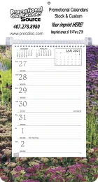Weekly Memo Calendar with Colorful Garden Scene Background Imprint promotional calendar – Memo Style Calendars – 2027