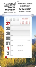 Big Numbers Weekly Memo Calendar  - Autumn Scene, 7x13 promotional calendar – Memo Style Calendars – 2027