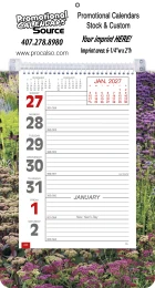 Big Numbers Customized Weekly Memo Calendar, Garden Scenic Background, 7x13 promotional calendar – Memo Style Calendars – 2027