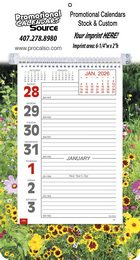 Big Numbers Customized Weekly Memo Calendar, Garden Scenic Background, 7x13 promotional calendar – Memo Style Calendars – 2026