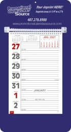 Promotional Big Numbers Weekly Memo Calendar  - Blue promotional calendar – Memo Style Calendars – 2027