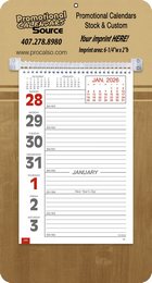 Promotional Big Numbers Weekly Memo Calendar  - Butcher Block promotional calendar – Memo Style Calendars – 2026