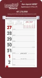 Promotional Big Numbers Weekly Memo Calendar  - Maroon promotional calendar – Memo Style Calendars – 2027