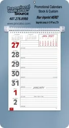 Promotional Big Numbers Weekly Memo Calendar  - Metallic Blue promotional calendar – Memo Style Calendars – 2027