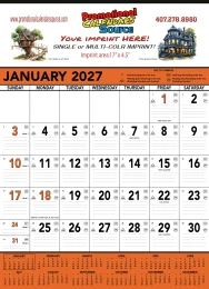 Orange & Black Commercial Contractor Calendar, 18x25 promotional calendar – Contractor Calendars – 2027