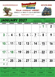 Contractor Commercial Calendar Green & Black, 18x25 promotional calendar – Contractor Calendars – 2027