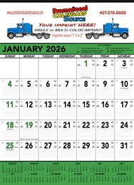 Contractor Commercial Calendar Green & Black, 18x25 promotional calendar – Contractor Calendars – 2026