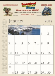 Decorator Memo Calendar with Tan Background, Size 18x25 promotional calendar – Contractor Calendars – 2027