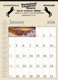 Decorator Memo Calendar with Tan Background, Size 18x25 promotional calendar – Contractor Calendars – 2026
