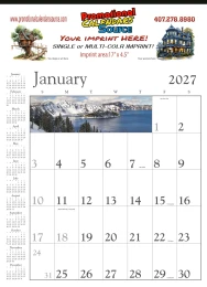 Decorator Memo Calendar White Background, Size 18x25 promotional calendar – Contractor Calendars – 2027