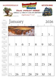 Decorator Memo Calendar White Background, Size 18x25 promotional calendar – Contractor Calendars – 2026