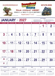 Patriotic Colors Contractor Calendar, 18x25,  promotional calendar – Contractor Calendars – 2027