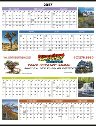 Custom Poster Year-In-View Scenic Calendar – Span-A-Year - 22" × 29" promotional calendar – Custom Poster Calendars – 2027