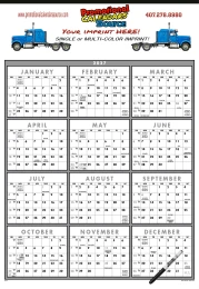 2027 Laminated Span‑A‑Year Wall Calendar – 20×29 – Black Grid promotional calendar – Year In View Calendars – 2027