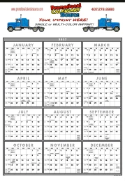 2027 Non-Laminated Span‑A‑Year Wall Calendar – 20" x 29" with Black Printed Grid promotional calendar – Year In View Calendars – 2027