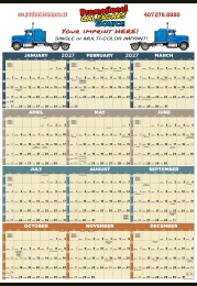Large Full-Year In-View Calendar, 27x38, with Week Numbers & Julian Dates promotional calendar – Year In View Calendars – 2027