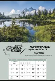 2027 Jumbo Promotional Calendar, Mount Baker-Snoqualmie  National Forest 27x39 Stapled Pad promotional calendar – Large Format Calendars – 2027