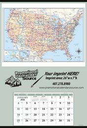 2027 Jumbo Hanger Promotional Calendar with USA Map 27x39 promotional calendar – Large Format Calendars – 2026