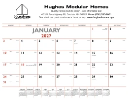 Desk Pad Calendar with Red & Black grid  promotional calendar – Desk Pad Calendars – 2027