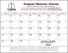 Desk Pad Calendar with Red & Black grid  promotional calendar – Desk Pad Calendars – 2027