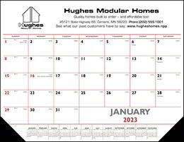 Desk Pad Calendar w Vinyl Corners, Red & Black imprint, Size 22"x17" promotional calendar – Desk Pad Calendars – 2027