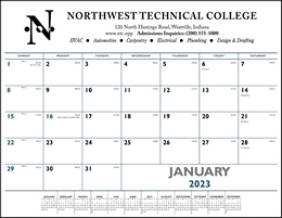 Promotional Desk Pad Calendar w Blue & Black imprint 22x17 promotional calendar – Desk Pad Calendars – 2026
