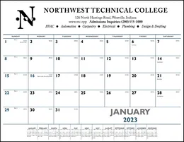 Promotional Desk Pad Calendar w Blue & Black imprint 22x17 promotional calendar – Desk Pad Calendars – 2027
