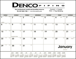 Promotional Desk Pad Calendar Black & White grid,  Size 22"x17" promotional calendar – Desk Pad Calendars – 2026