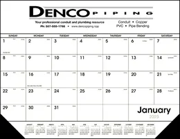 Black & White Desk Pad Calendar w/vinyl corners 22x17 promotional calendar – Desk Pad Calendars – 2027