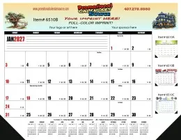 Promo Desk Pad Calendar With Top & Side Imprints - Full Color promotional calendar – Full Color Desk Pad Calendars – 2027