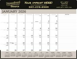 Desk Blotter Pad Calendar w Vinyl Header Top, Size 23"x17" promotional calendar – Desk Pad Calendars – 2026