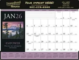 Motivations Promotional Desk Pad Calendar  w/ vinyl header, Size 23"x17" promotional calendar – Desk Pad Calendars – 2027
