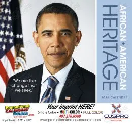 Barack Obama African-American Heritage Calendar promotional calendar – African American Calendars – 2027