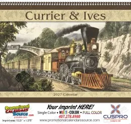 Currier & Ives Promotional Calendar  Spiral promotional calendar – Art Themed Calendars – 2027