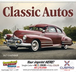 Classic Cars from the 40s, 50s, 60s  Promotional Calendar, 2023, Spiral Binding promotional calendar – Cars Calendars – 2026